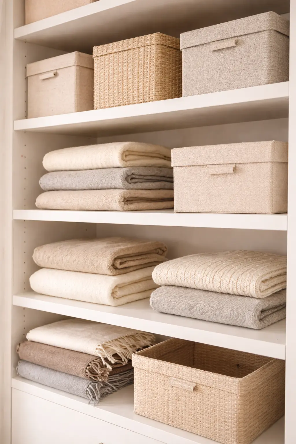 Closet Shelf Organization with Chic Storage Boxes