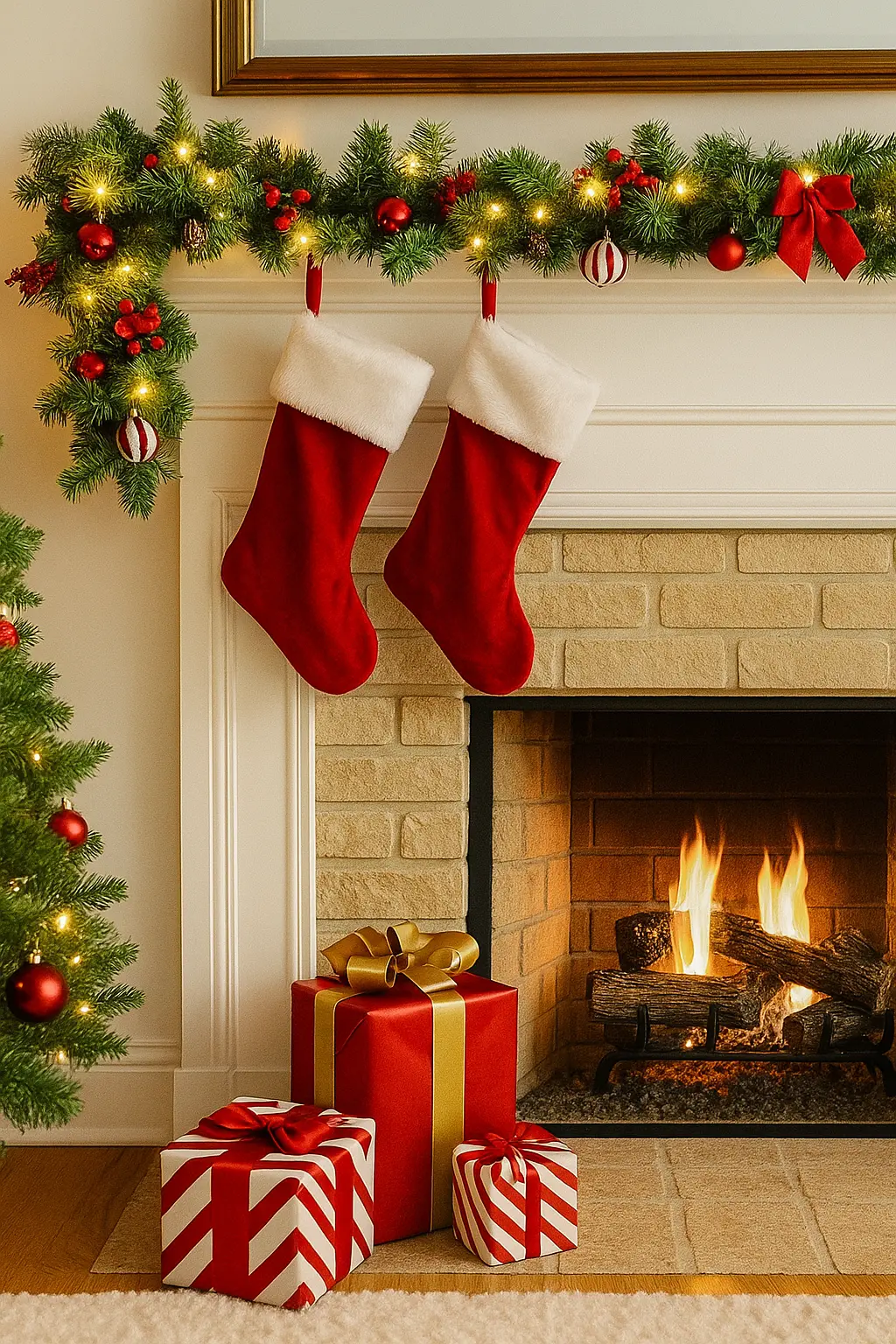 Cozy LED Christmas Garland Ideas | Warm Holiday Decor for Mantel & Stairs