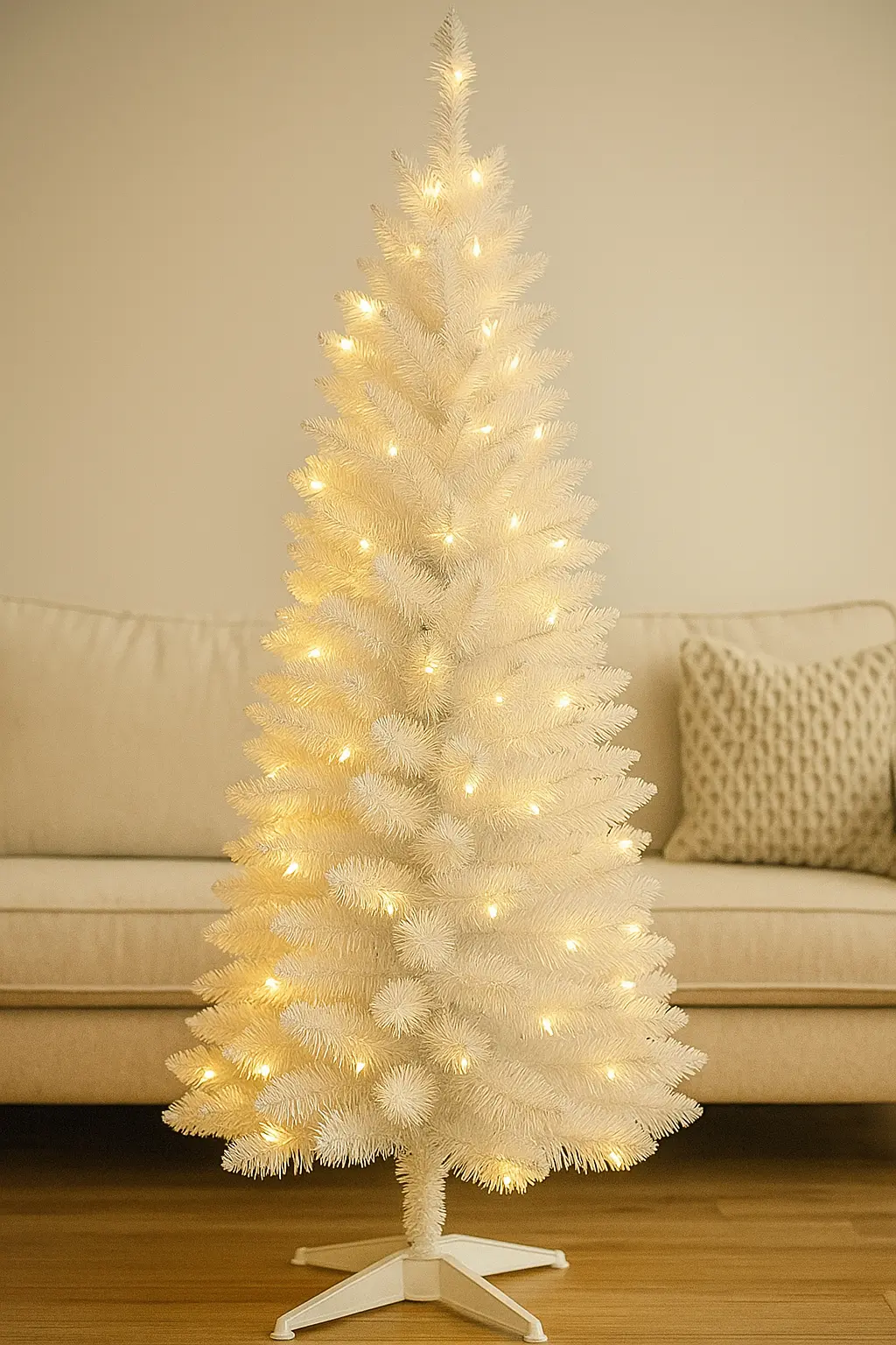 Elegant White Christmas Tree Ideas | 4ft Leeheeyee Tree Decor Inspiration