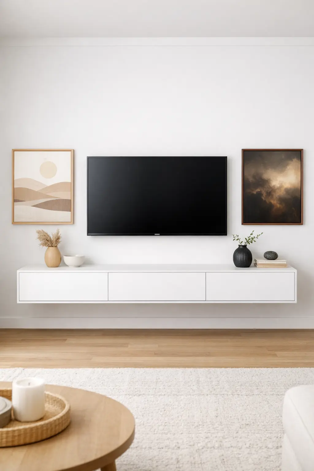 Floating TV Console Ideas for Clean, Modern Living Rooms