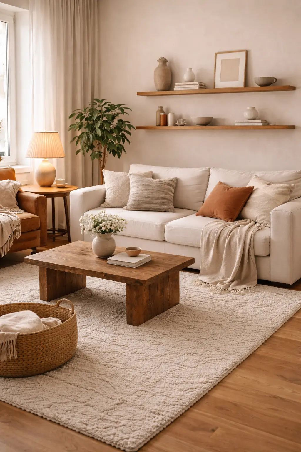 Cozy Living Room Color Palette with Warm Neutral Tones