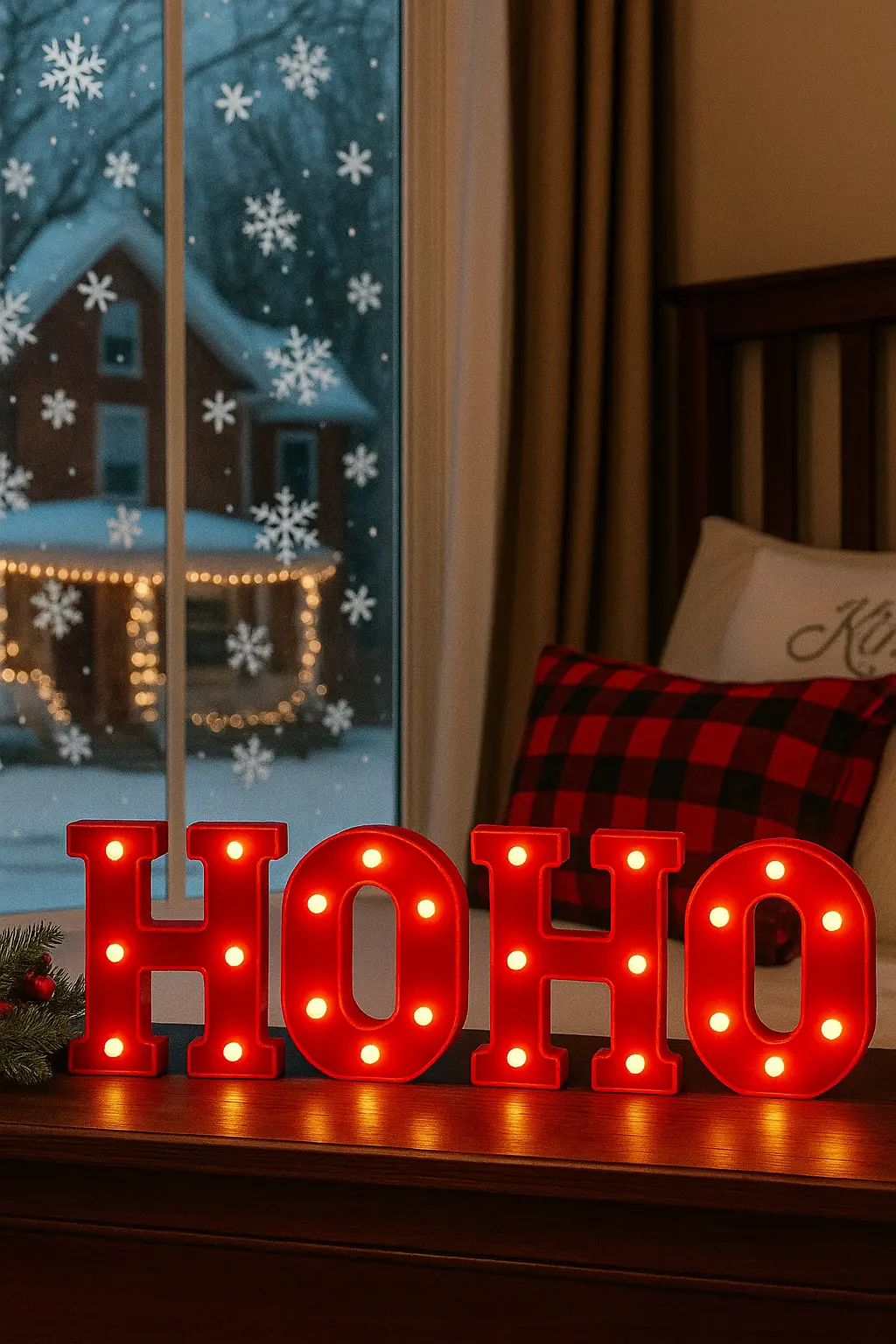 Light up letters Christmas decor modern holiday ideas