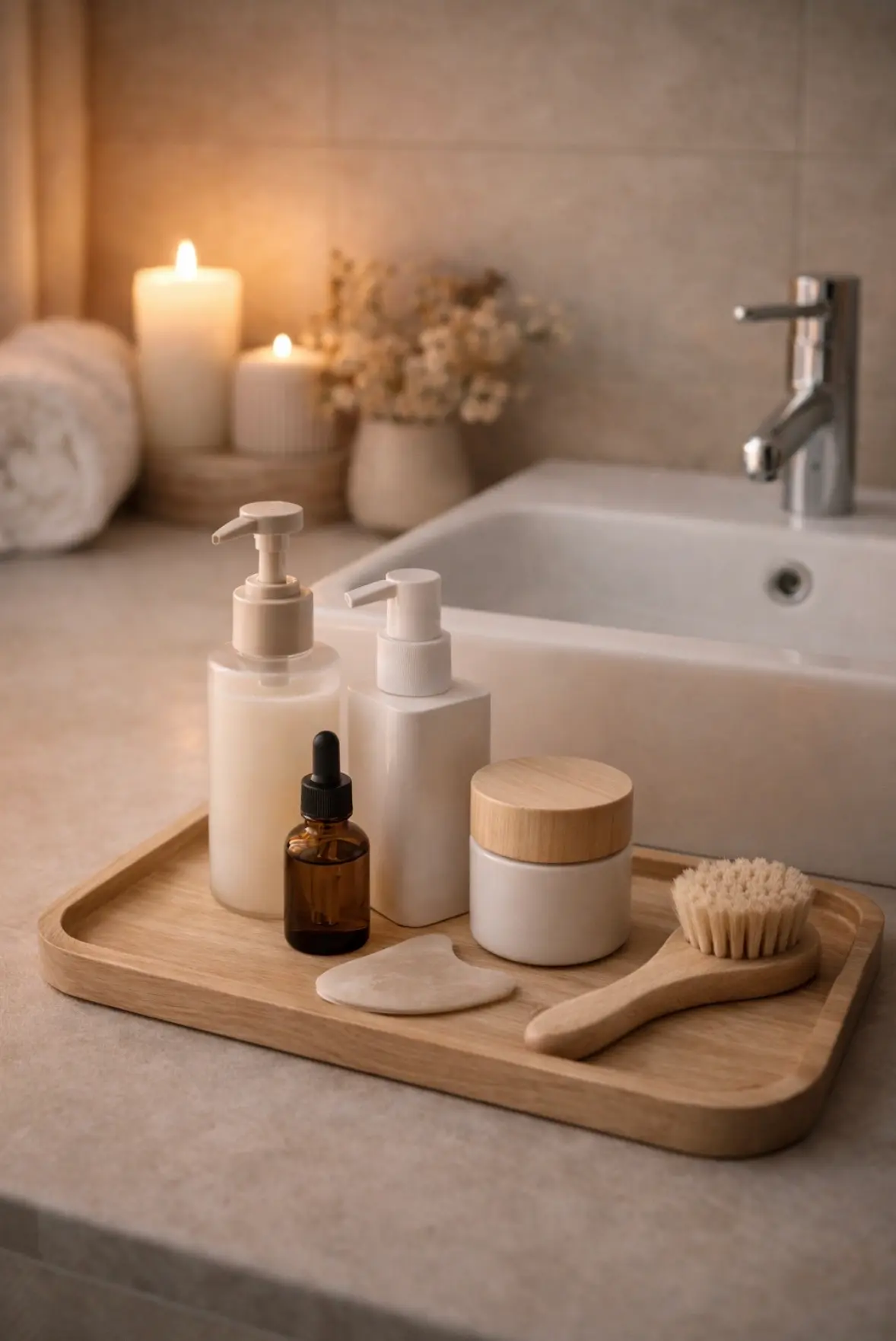 Spa Corner Organization for a Relaxing Bathroom Routine