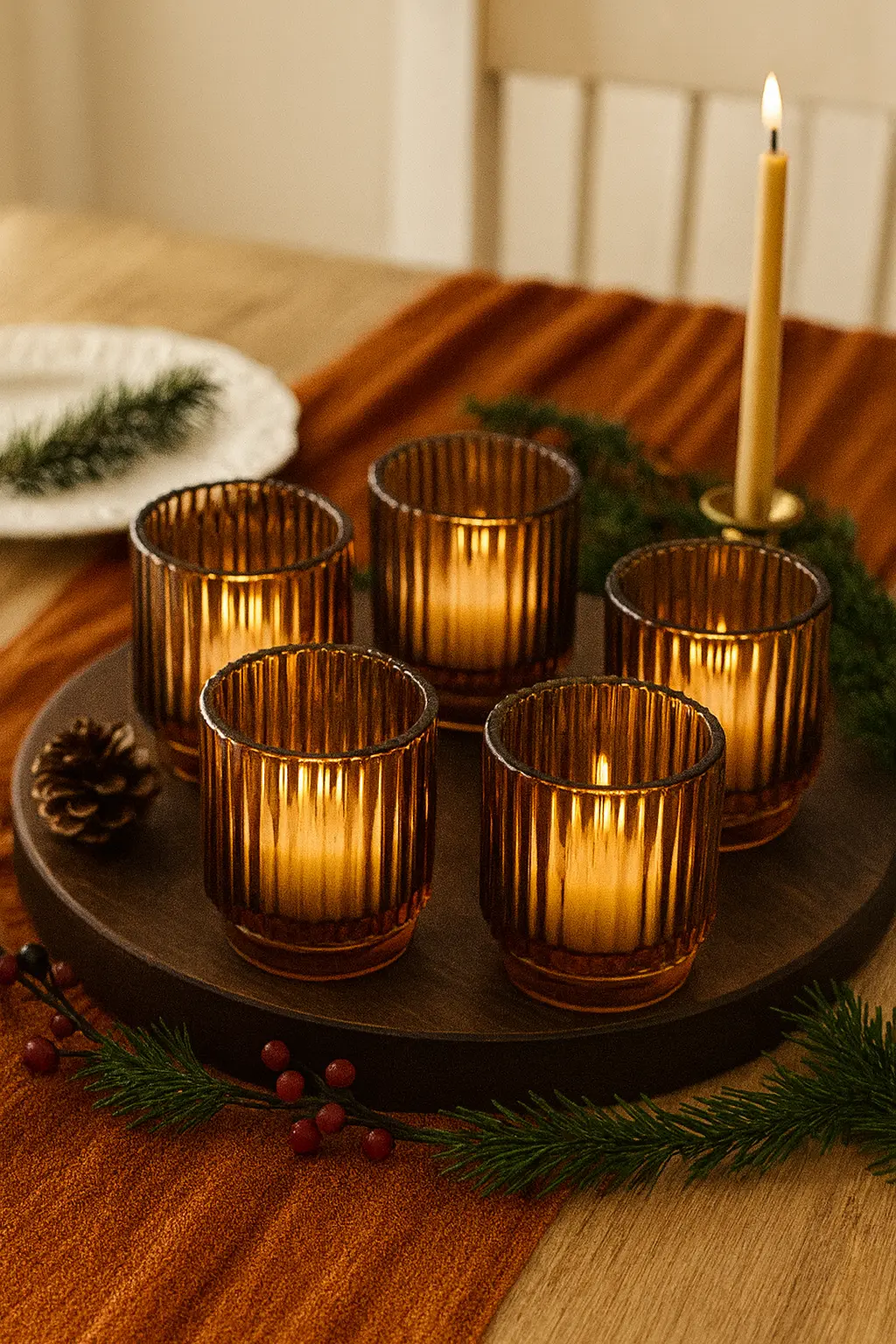 Vintage Glass Candle Holders | Cozy Boho Table Décor Inspiration