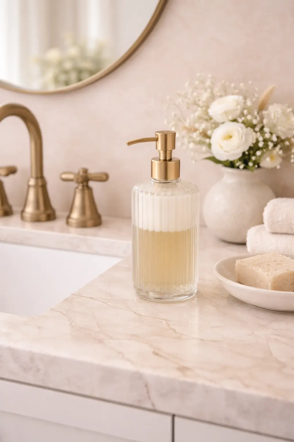 Swap Temporary Bottles for Elegant Bathroom Accessories