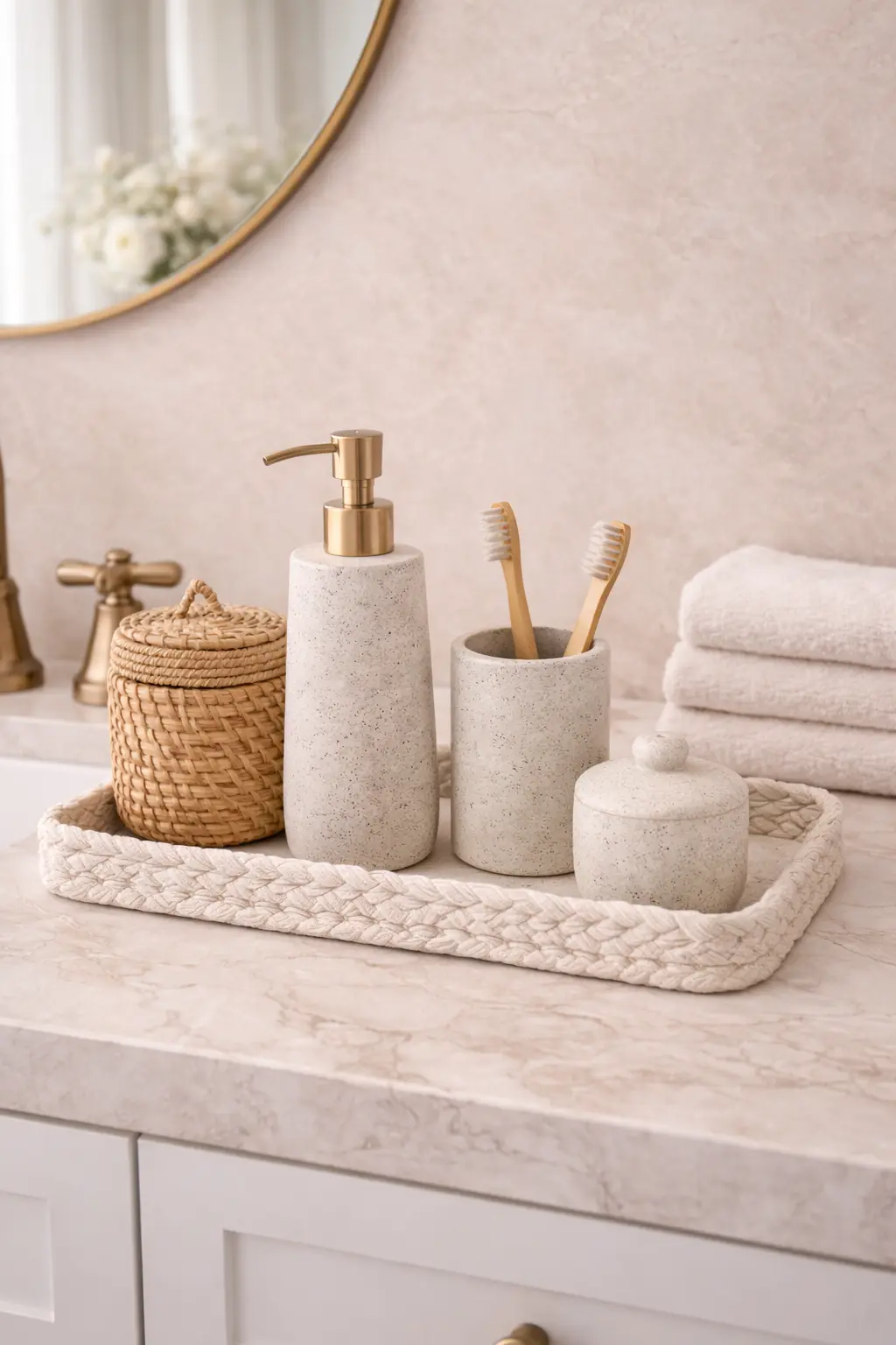 Layer Textures in Your Bathroom | High-End Styling Tips