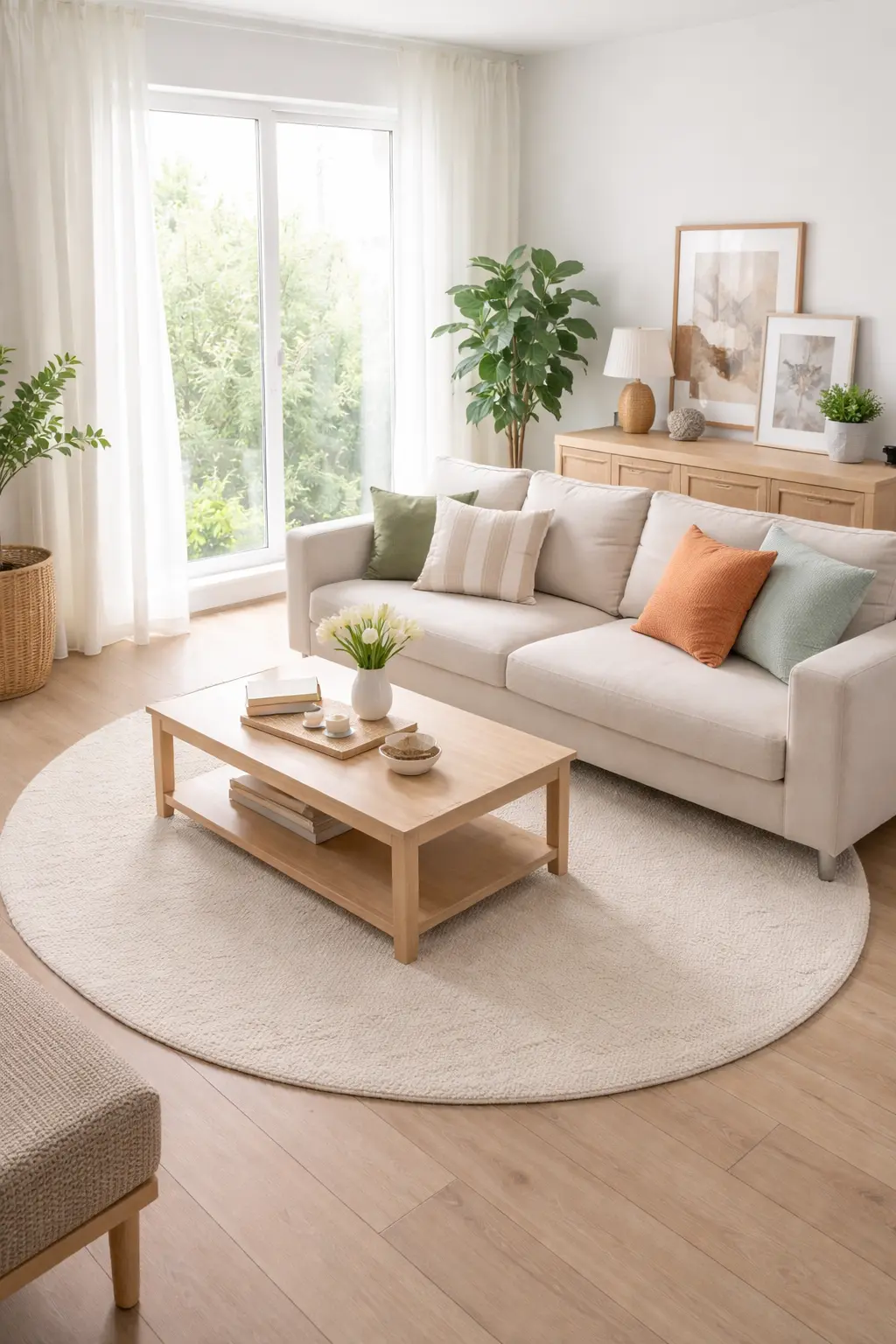 Round Rugs in Small Living Rooms | Smart Layout Idea