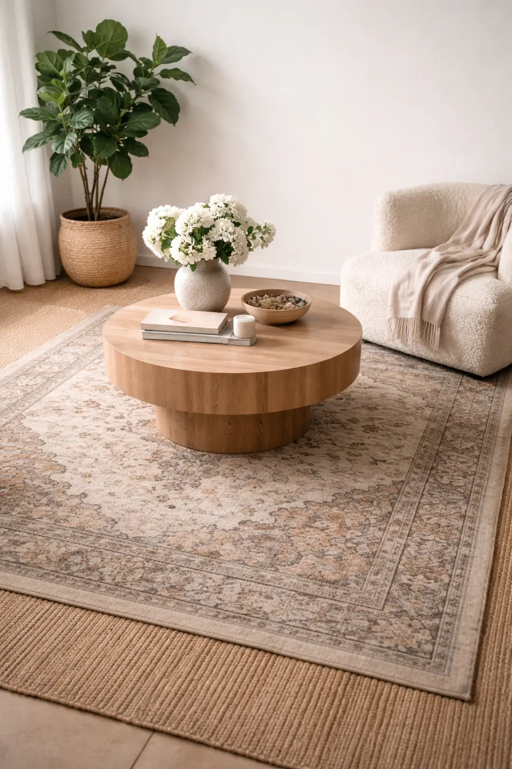 Layered Rugs in Small Living Rooms | Jute + Vintage Style