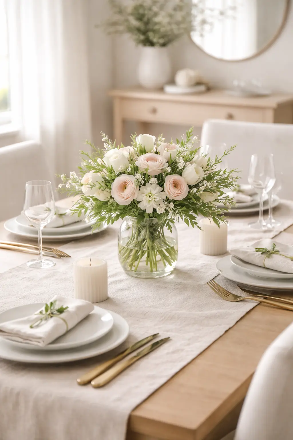 Elegant Spring Table Centerpiece Ideas with Floral Arrangements