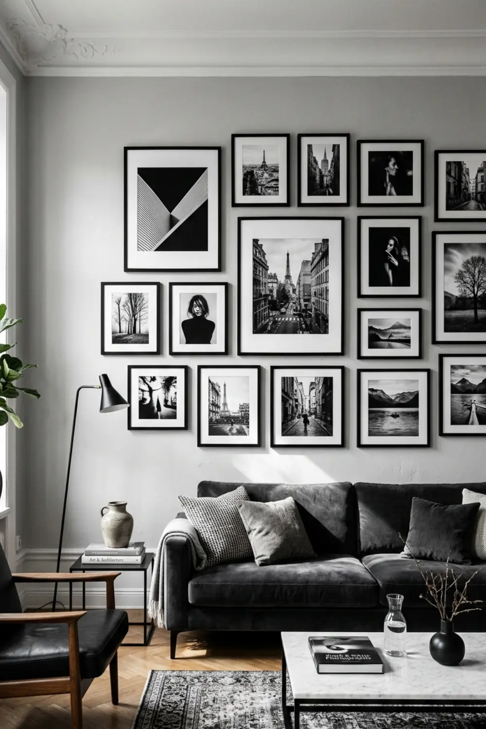 Colorful Gallery Wall Ideas for Bright Modern Living Room Decor
