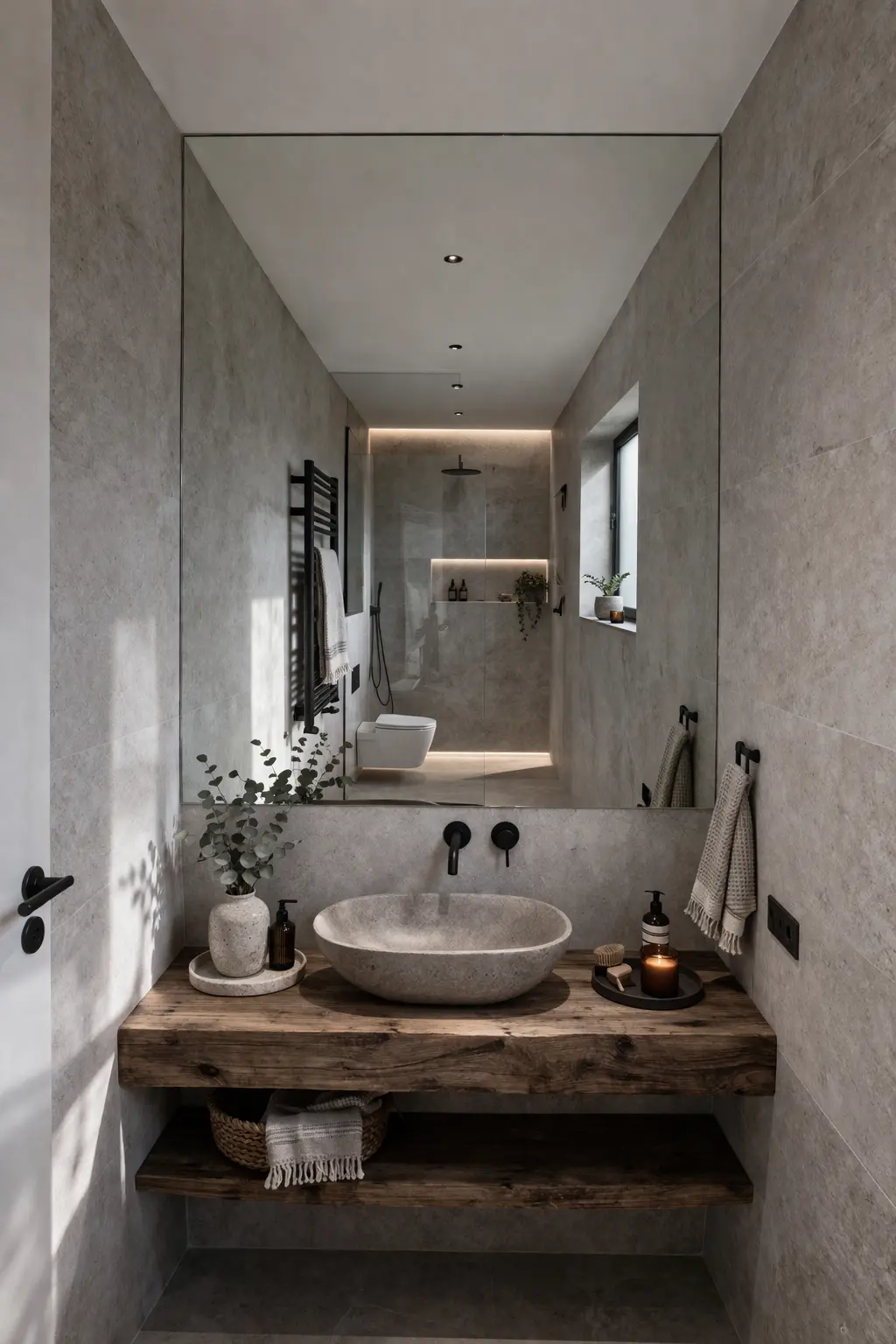 Frameless Wall-to-Wall Mirror: Double Your Bathroom Space