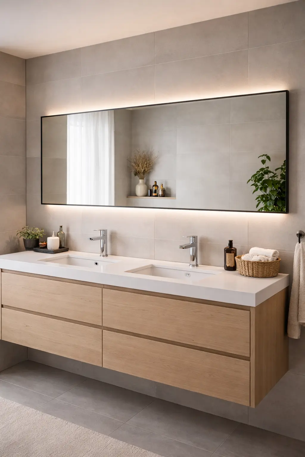 Oversized Rectangular Mirror: Bold Drama for Your Bathroom