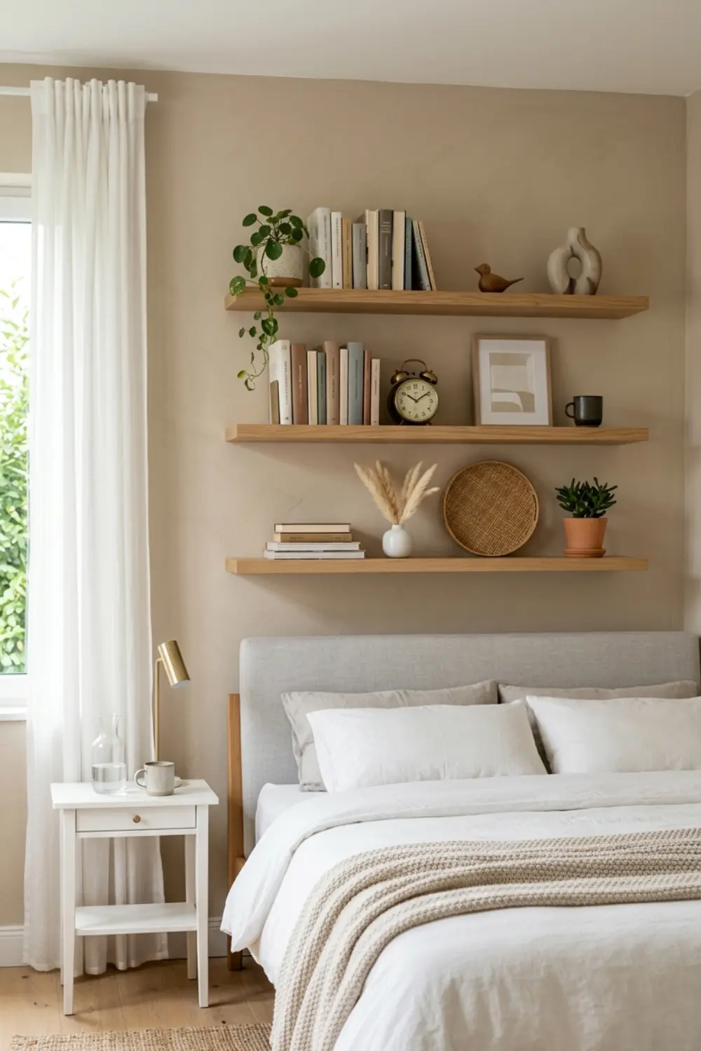 Floating Shelf Ideas for Small Bedroom Storage Without Floor Clutter