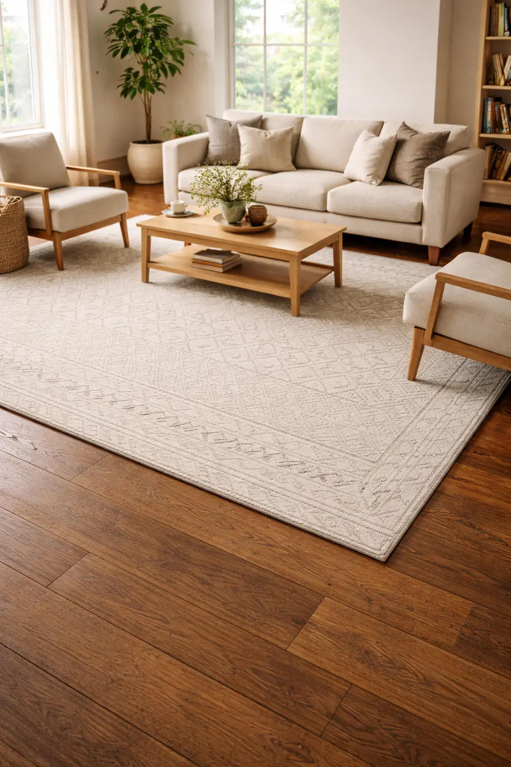 Area Rug Placement Ideas That Define Zones in a Small Living Room