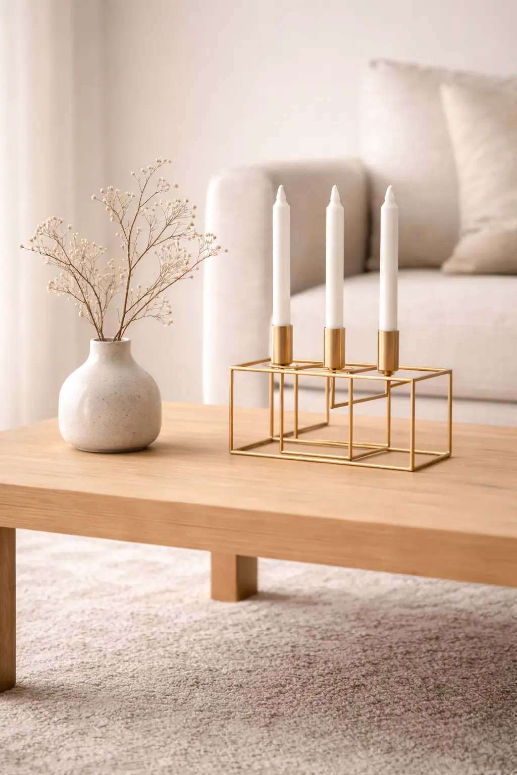 Balance Structured & Organic Decor on Your Coffee Table