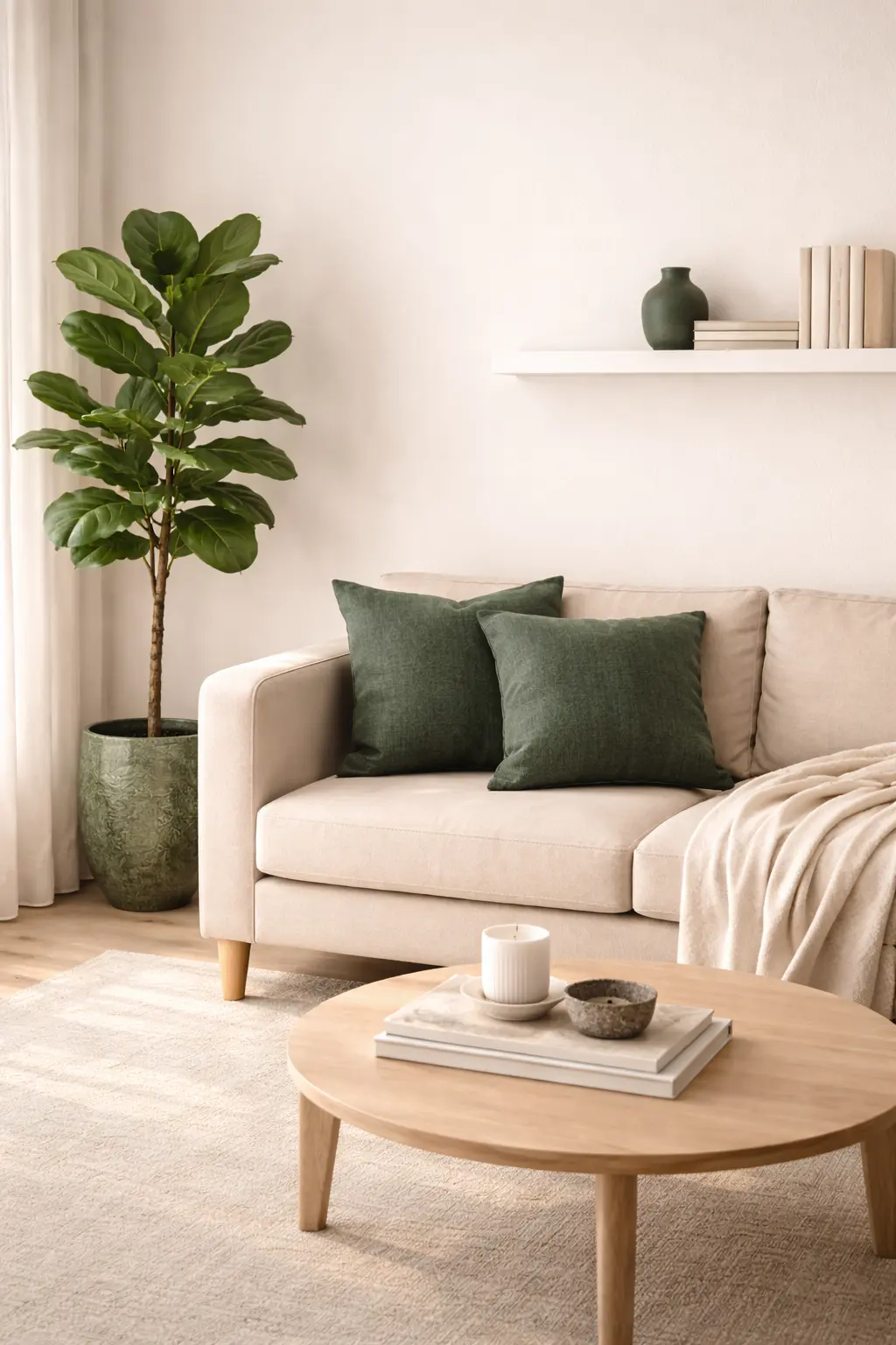 Small Living Room Color Ideas: One Accent Color Done Right