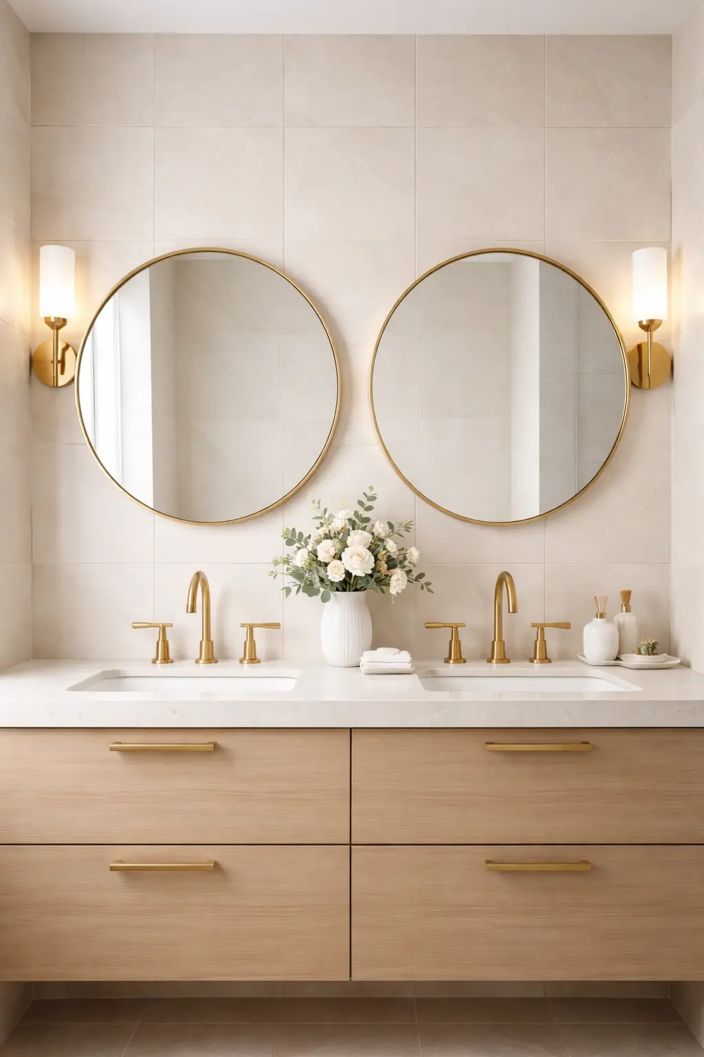 Double Mirrors for Double Vanity: Symmetry = Luxury