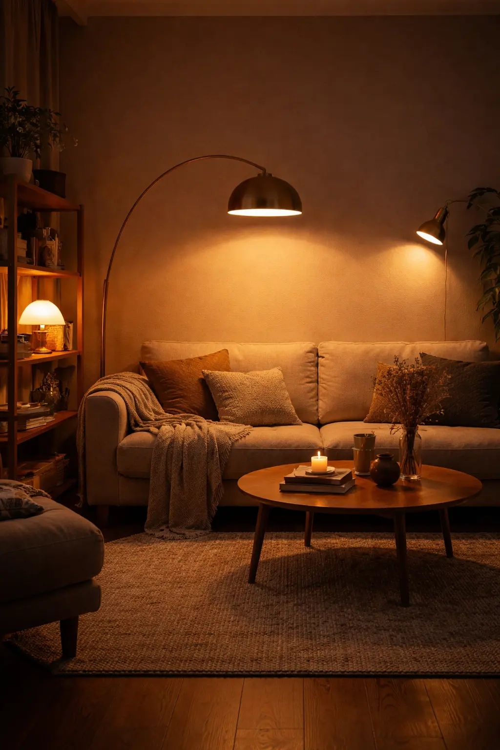 Layered Living Room Lighting Ideas for a Warm, Cozy Apartment Atmosphere