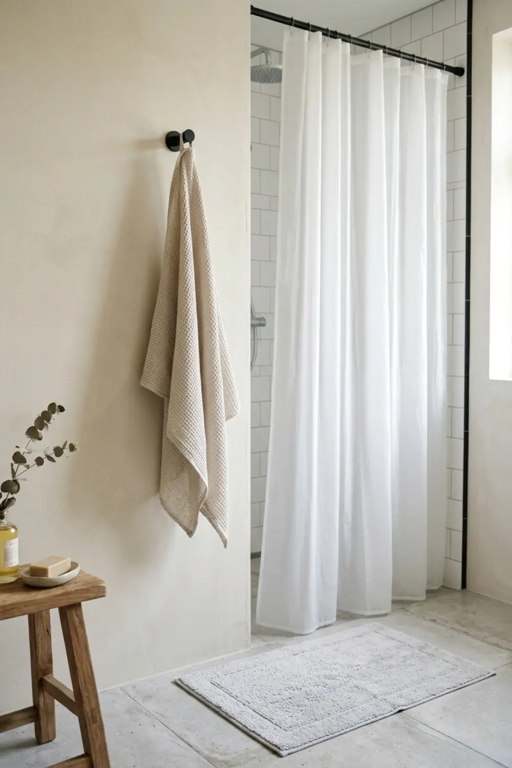 Lightweight Linen and Cotton Bathroom Textiles for a Fresh Look