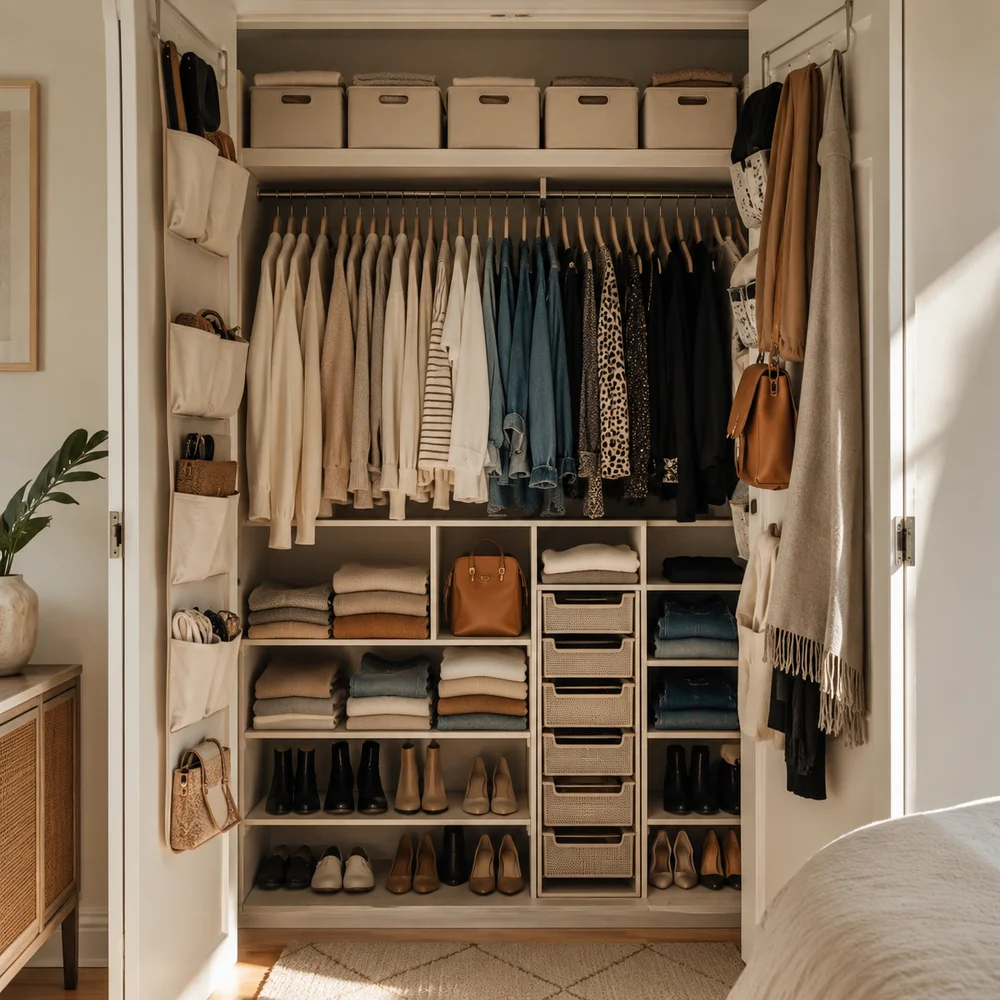 How to Master Space-Saving Closet Hacks in Any Small Room Right Now — interior design photograph