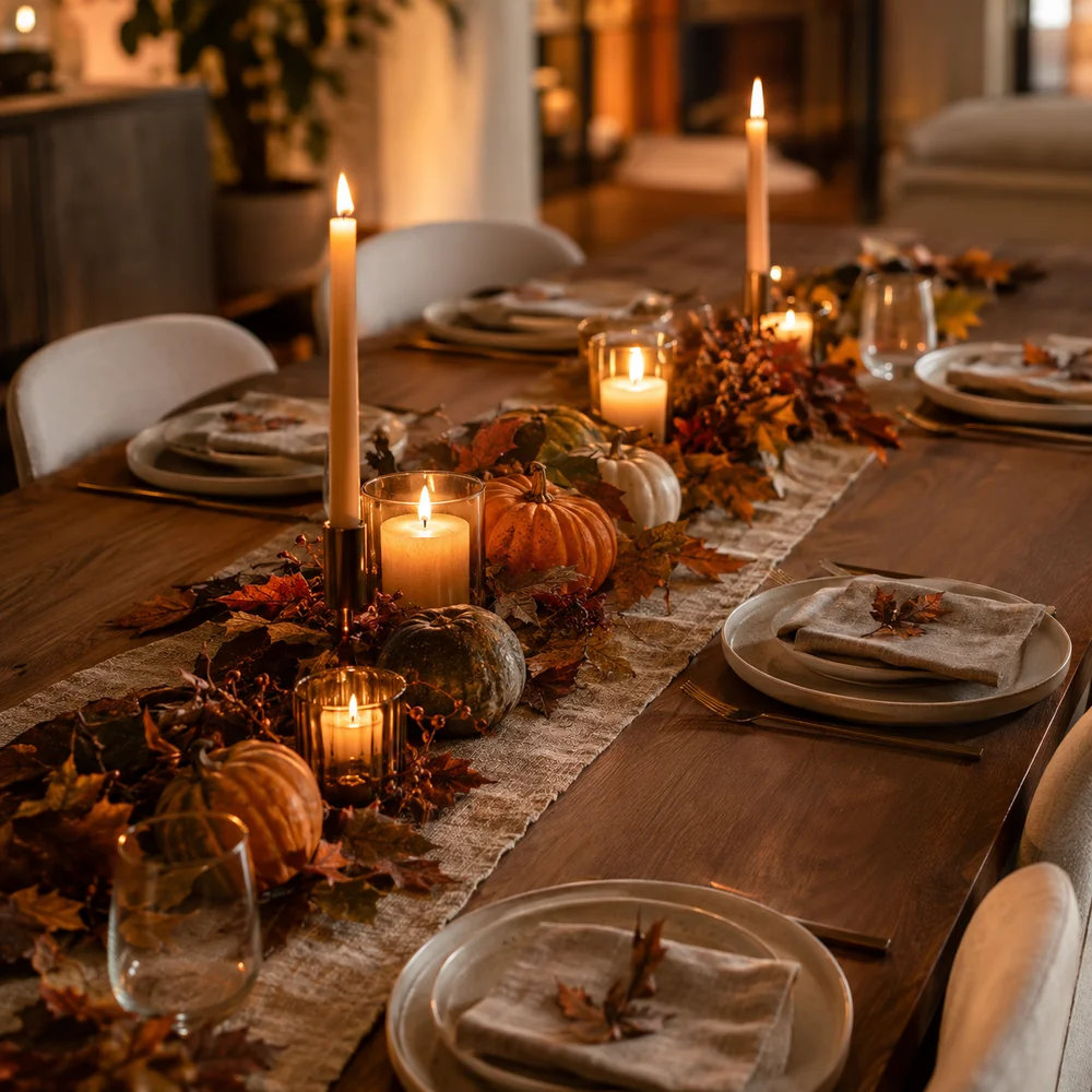Beautiful Fall Dining Table Centerpiece Ideas for Thanksgiving — interior design photograph