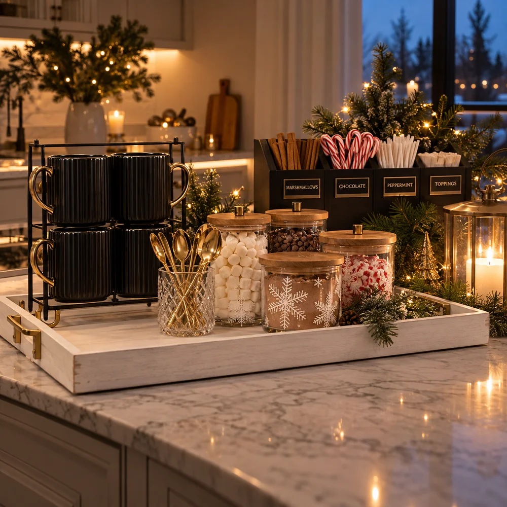 Simple Hot Cocoa Bar Ideas That Look Styled, Not Cluttered