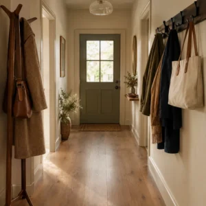 How to Store Coats and Bags in a Small Entryway: Nine Ways to Give Outerwear a Real Home — interior design photograph